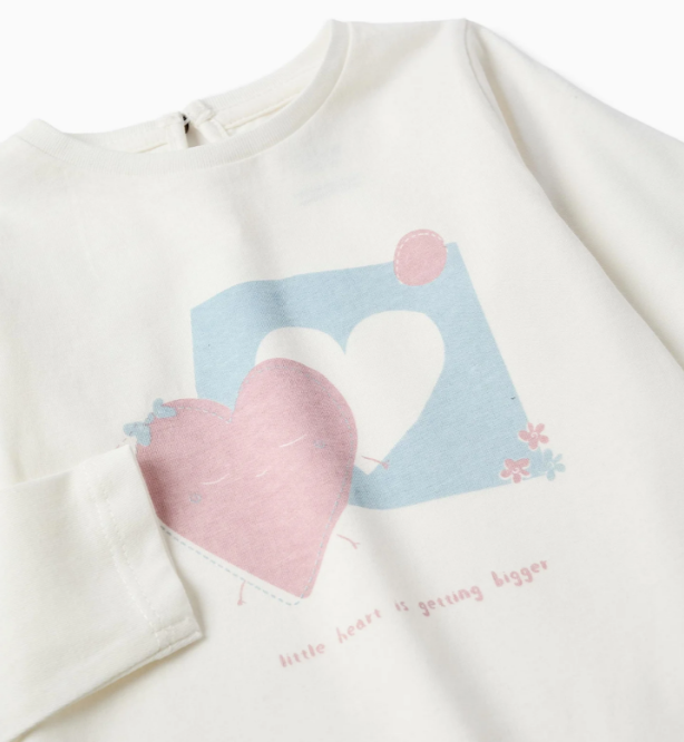 Camiseta manga larga de niña bebé