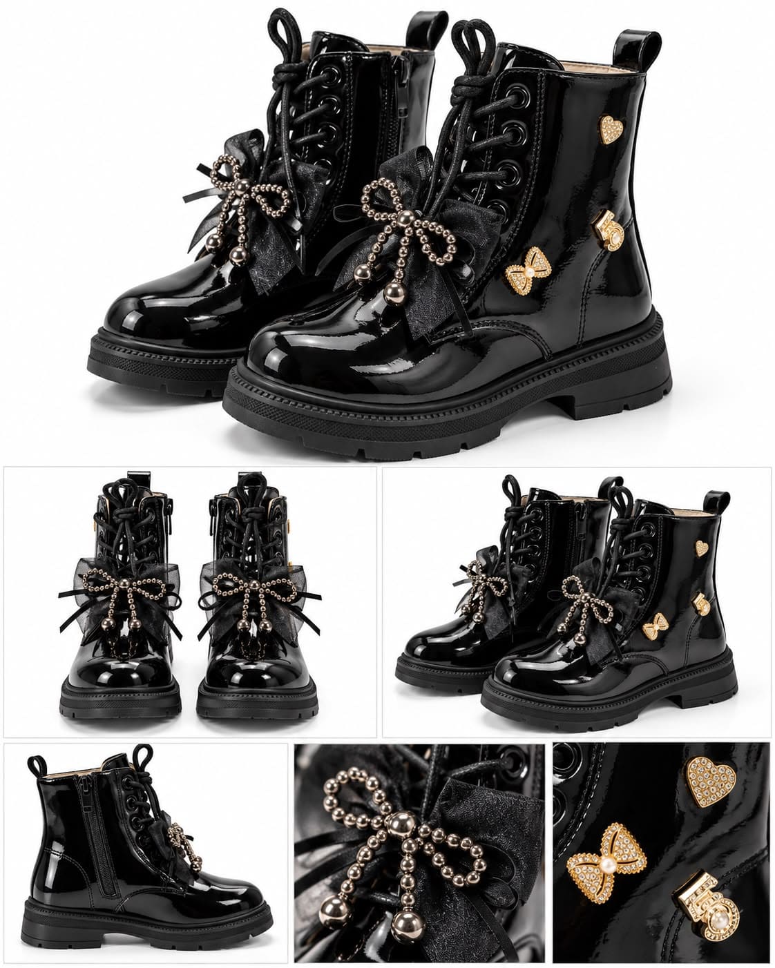 Botas de charol
