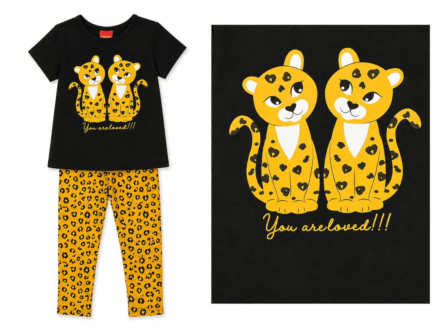 Conjunto camiseta con leggins 3-8 Años