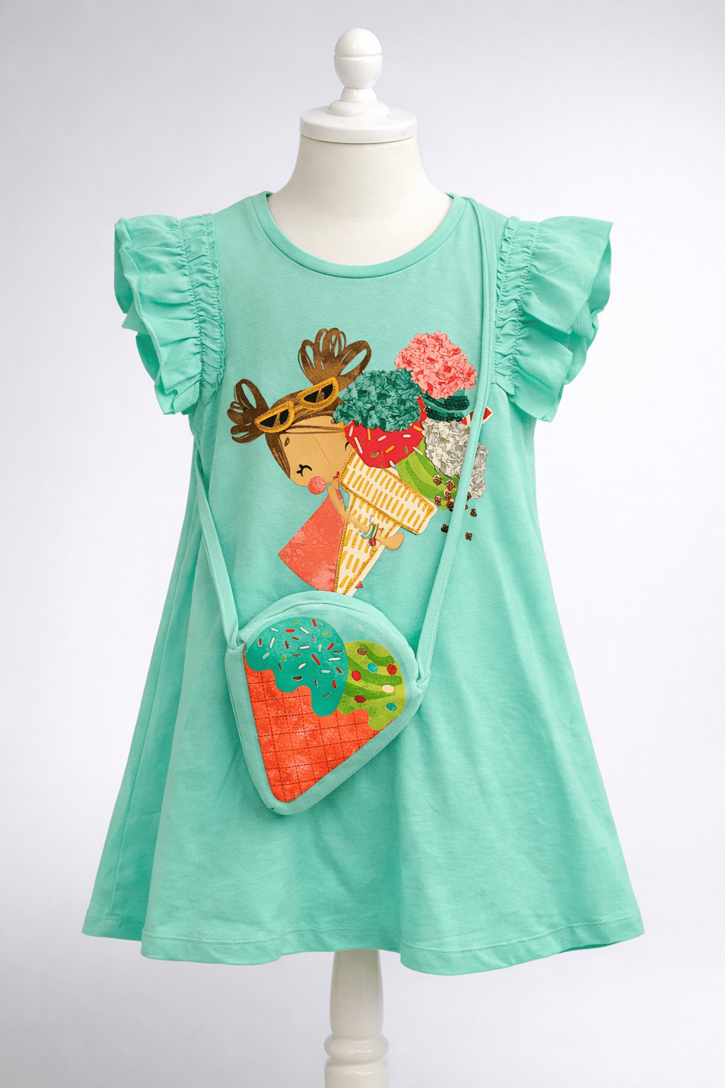 Vestido casual con bolso 4-8 Años