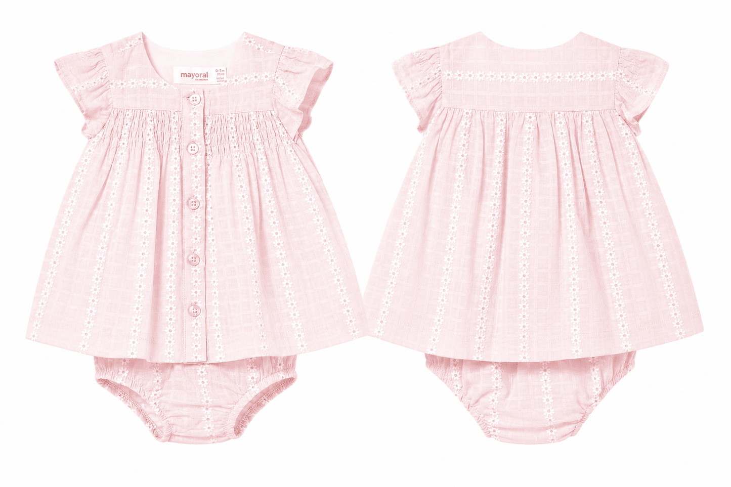 Vestido de ceremonia con estampado 2m-9 Meses
