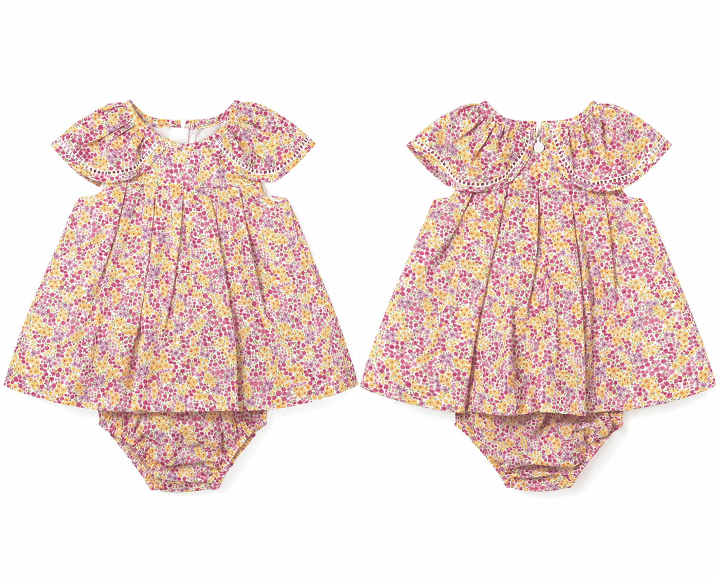 Vestido estampado 4m - 18meses