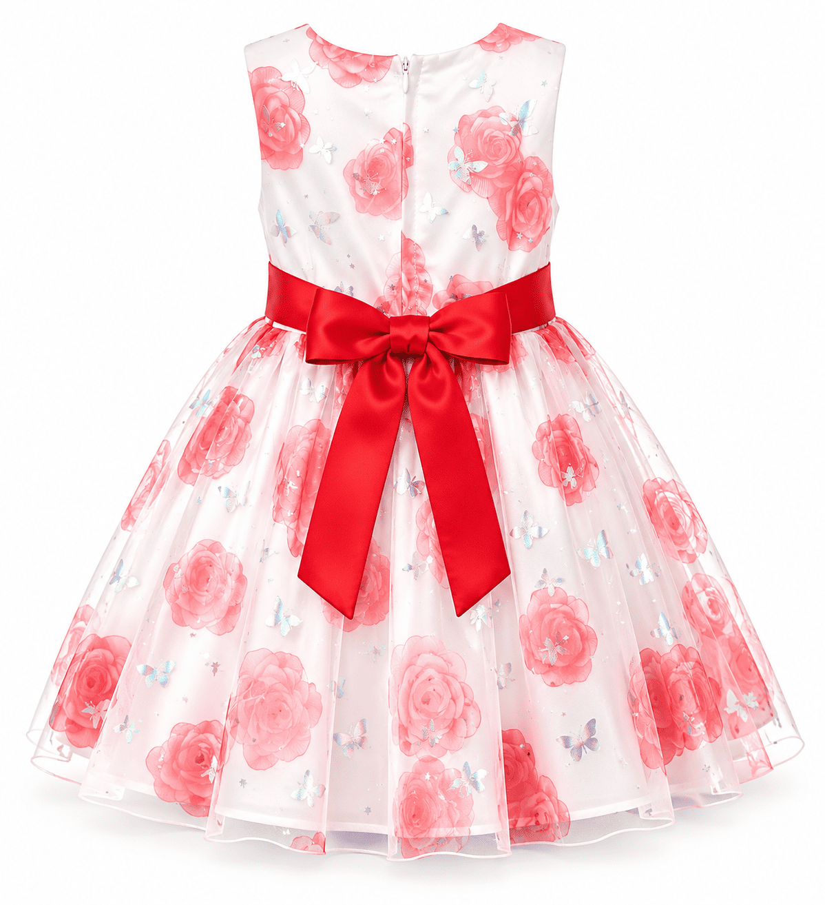 Vestido de ceremonia sin manga 4-14 Años