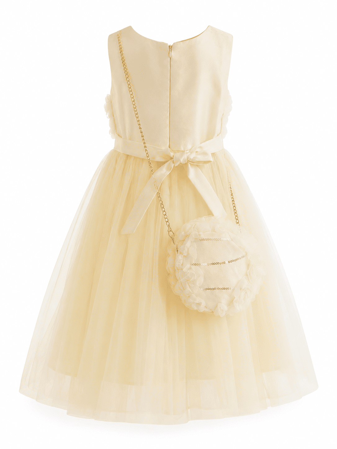 Vestido corto de ceremonia con bolso 4-14Años