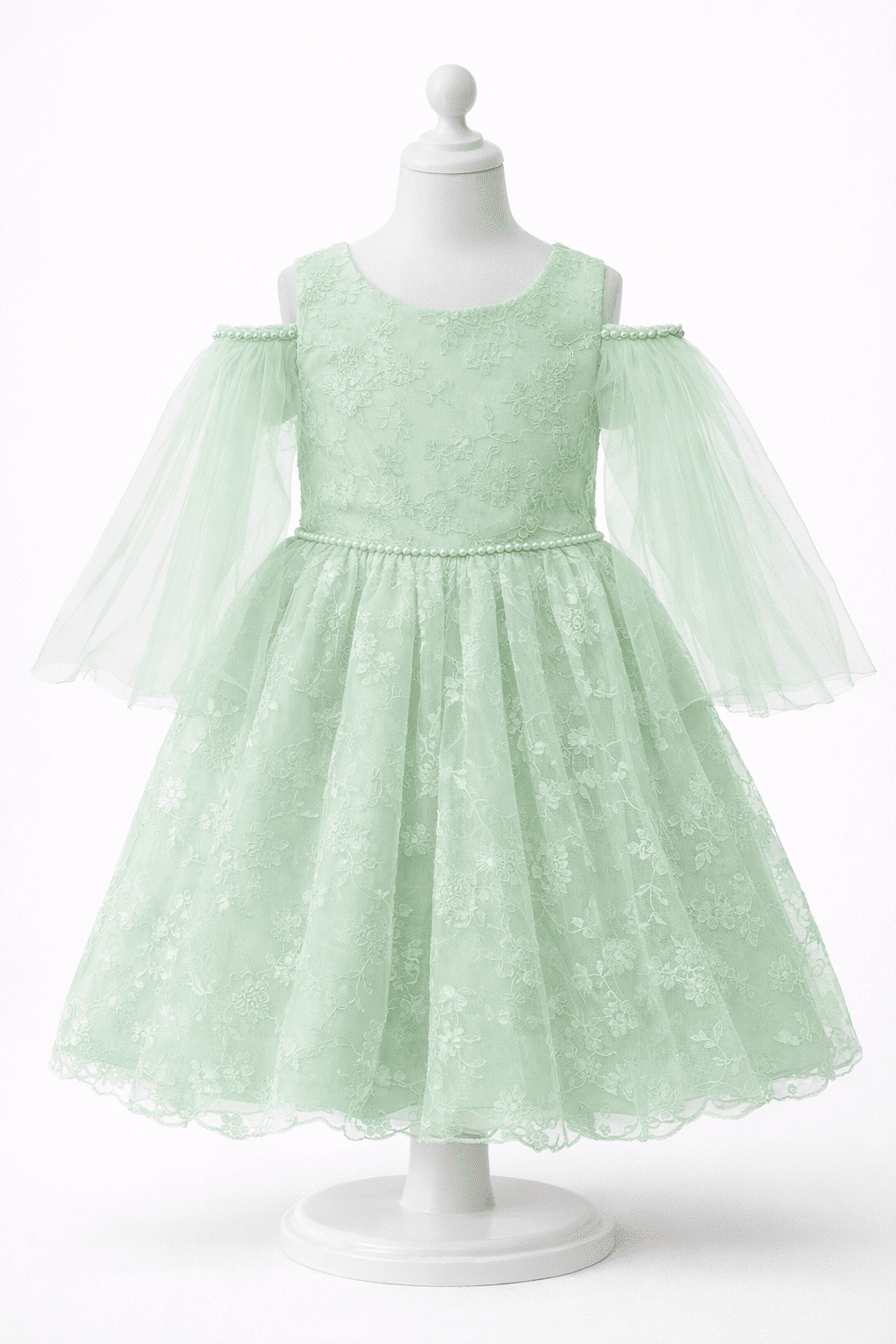 Vestido de ceremonia con mangas 2-12 Años