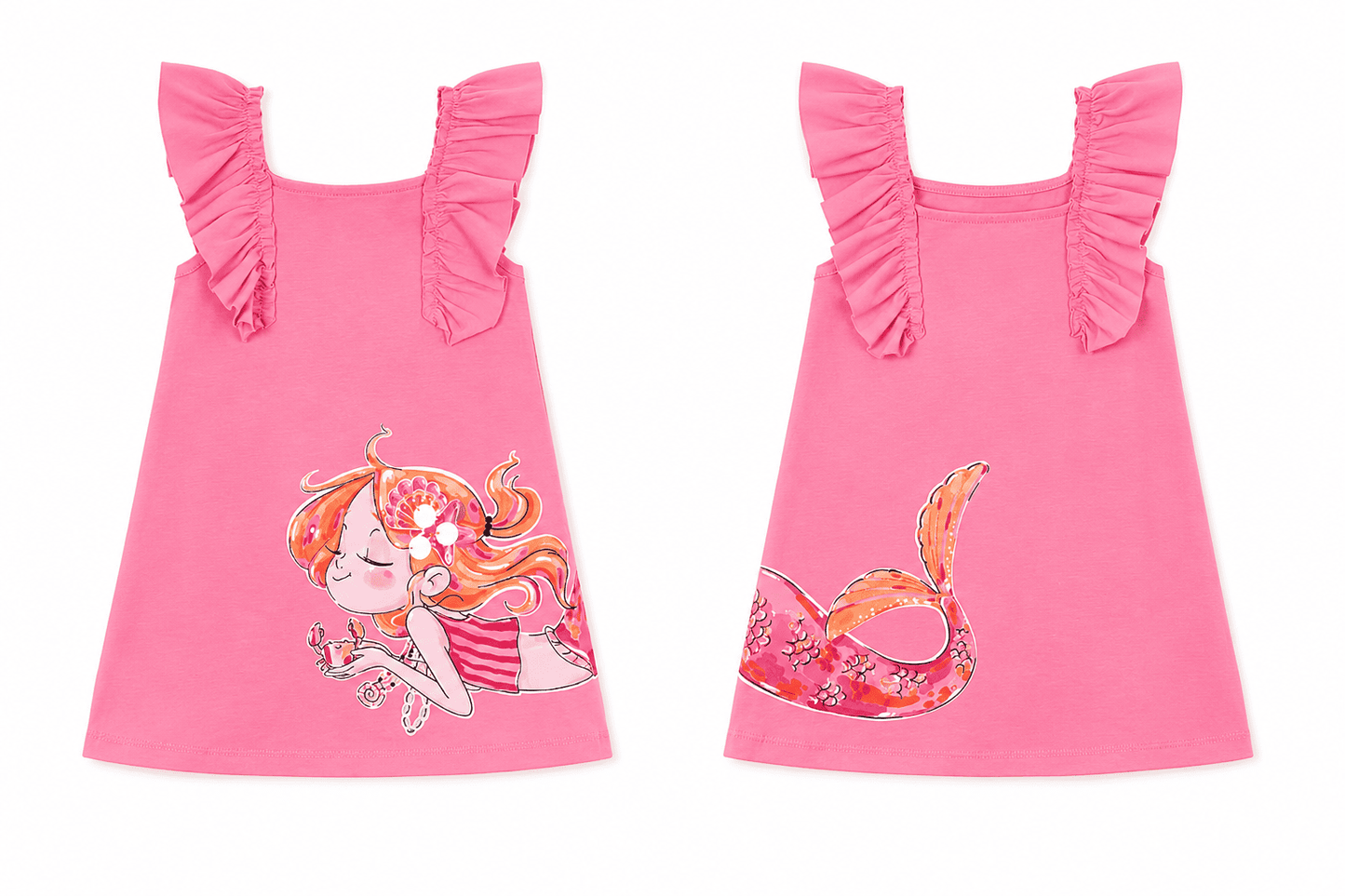 Vestido de algodón 4-8 Años