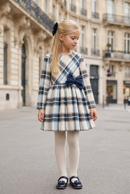 Vestido de niña manga larga