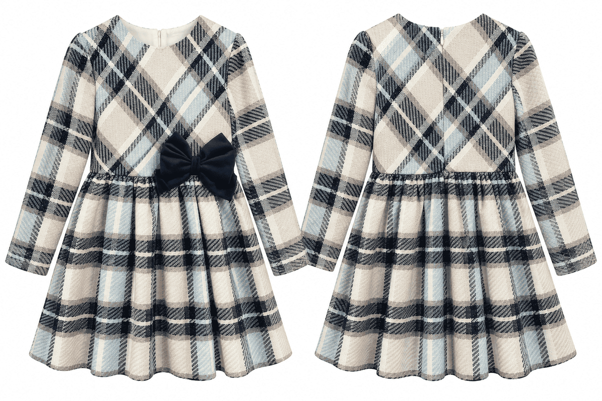 Vestido de niña manga larga