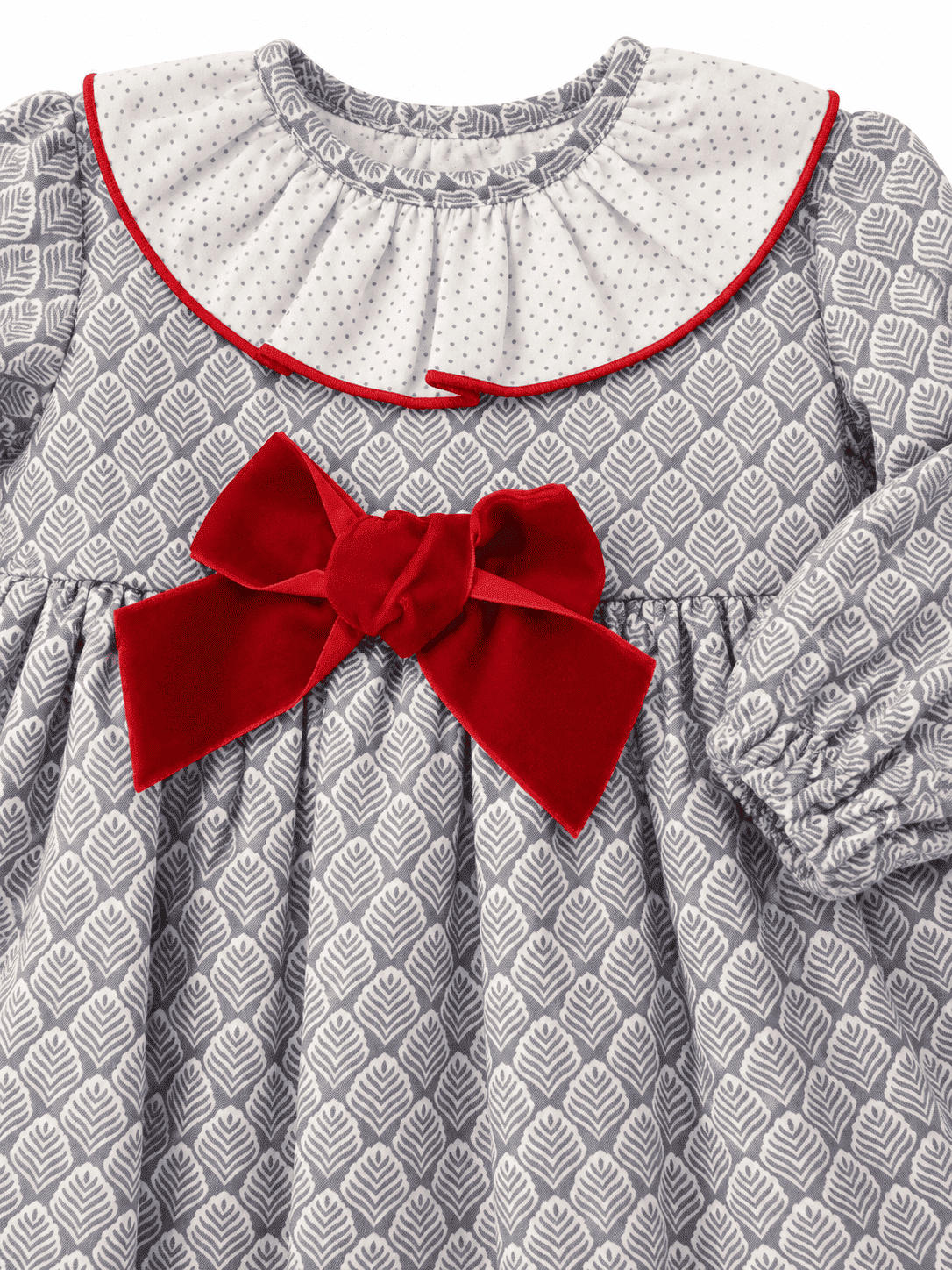 Vestido de niña manga larga