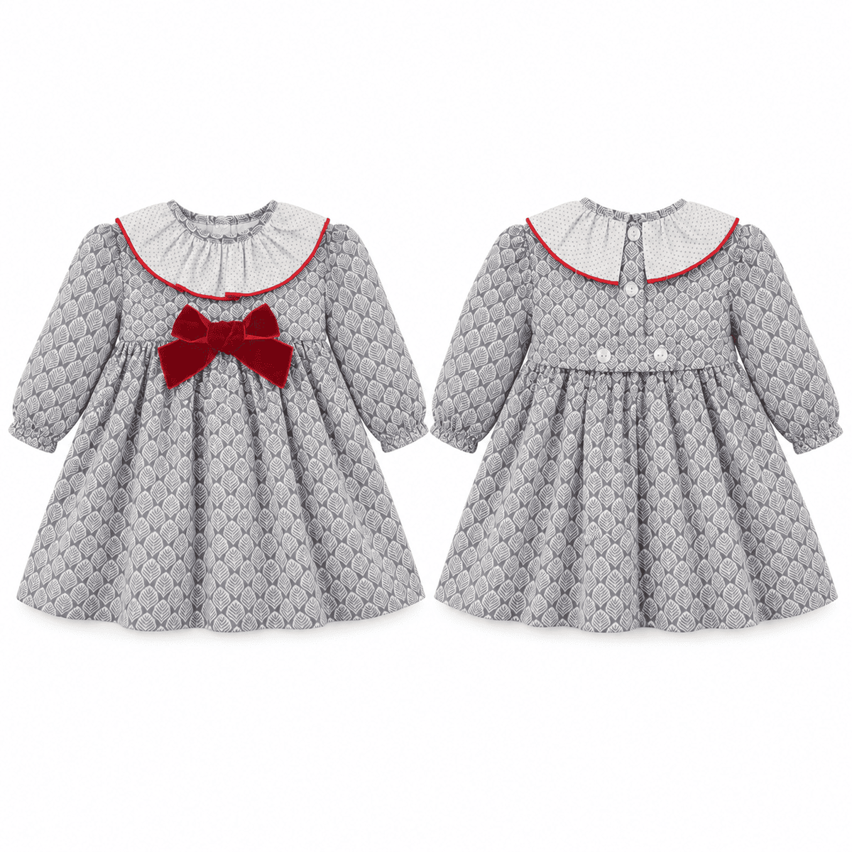 Vestido de niña manga larga