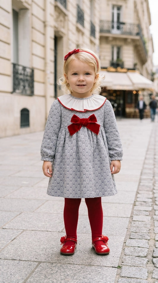 Vestido de niña manga larga