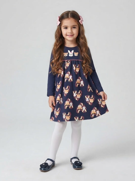 Vestido casual manga larga