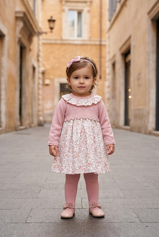 Vestido manga larga de punto