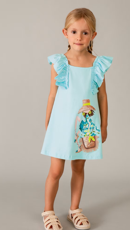 Vestido casual manga corta