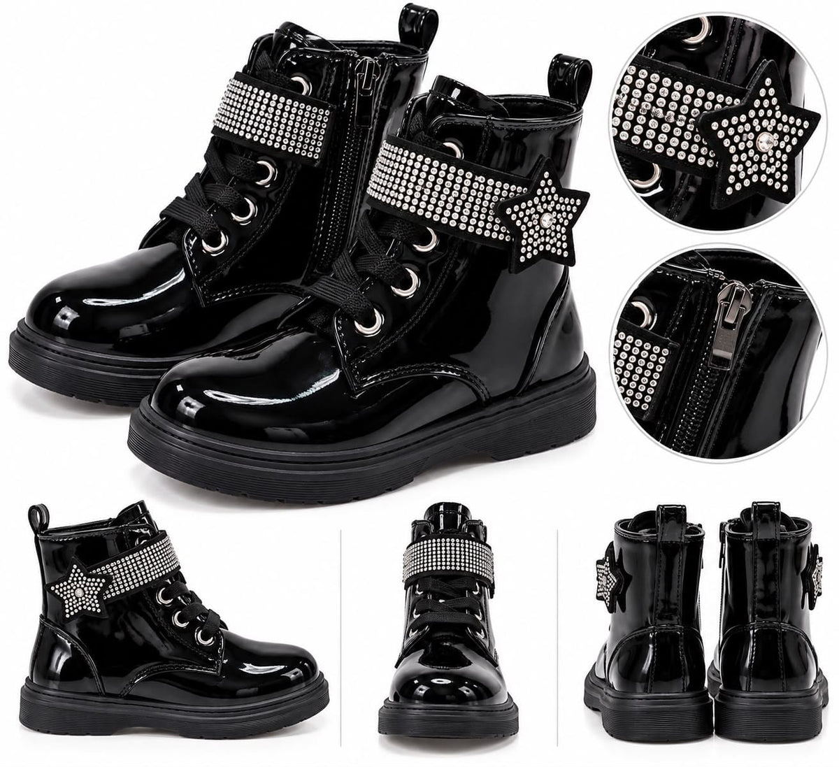 Bota de niña de charol