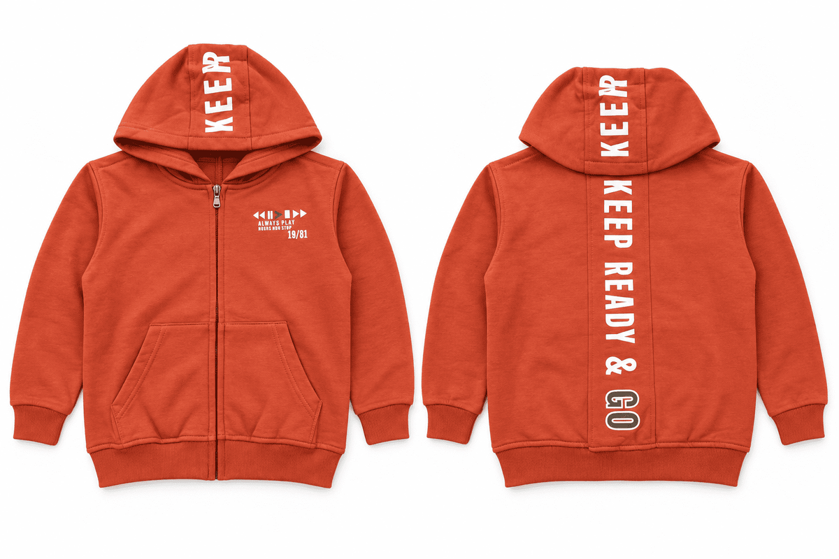 Sudadera de niño con capucha y cremallera