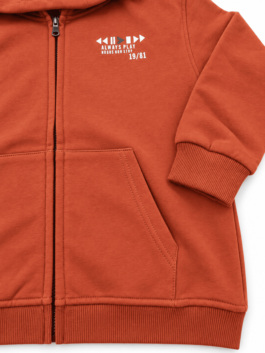 Sudadera de niño con capucha y cremallera