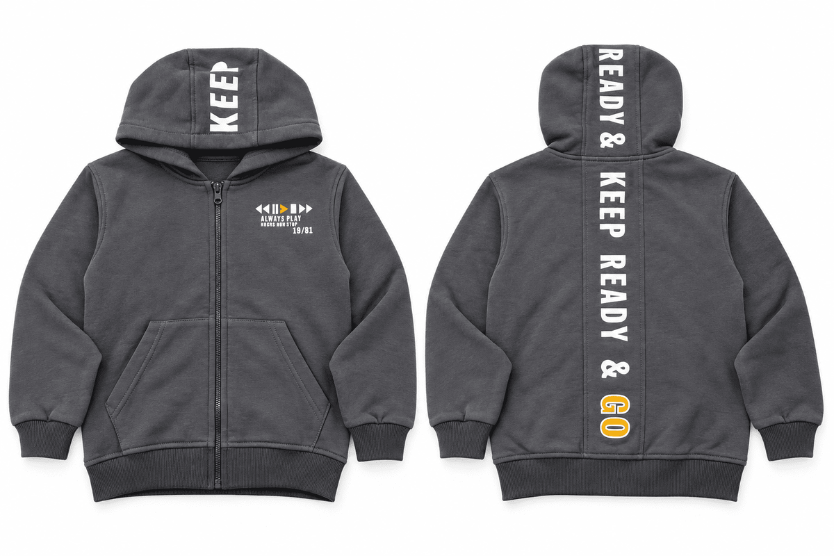 Sudadera de niño con capucha y cremallera