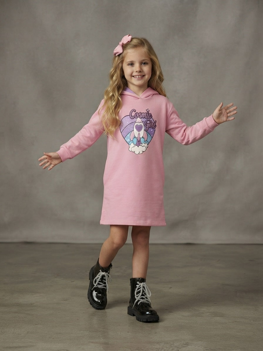 Vestido de algodón con capucha