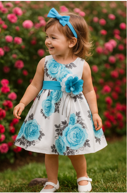 Vestido sin manga floreado