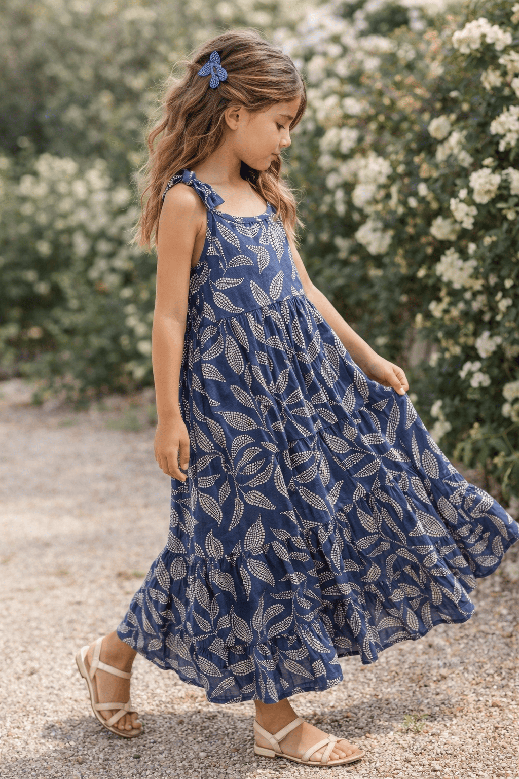 Vestido largo de algodón