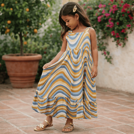 Vestido largo de algodón