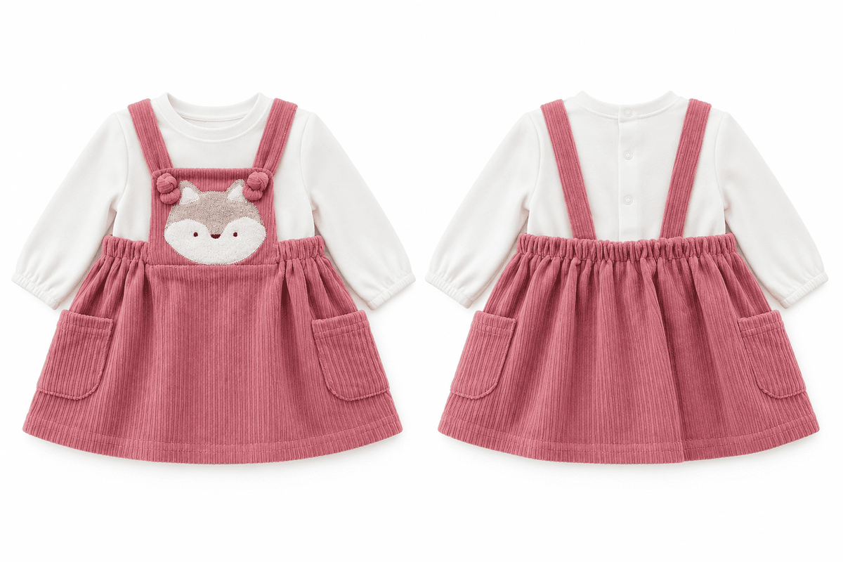 Vestido de manga larga estilo pelele