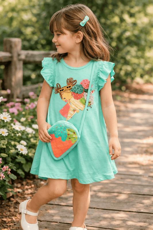 Vestido casual con bolso 4-8 Años