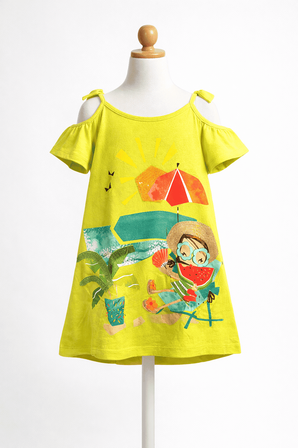 Vestido casual manga corta 4-10 Años
