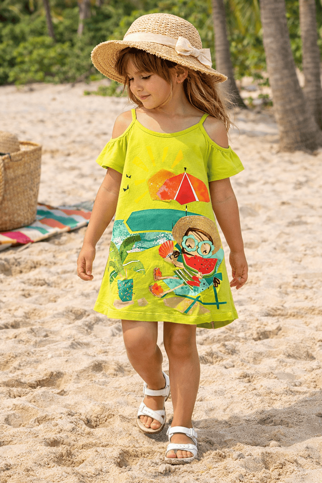 Vestido casual manga corta 4-10 Años