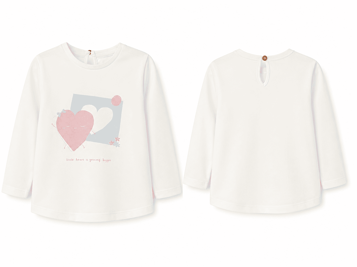 Camiseta manga larga de niña bebé