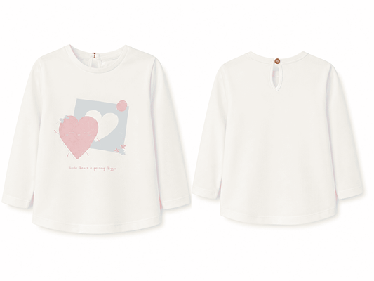 Camiseta manga larga de niña bebé