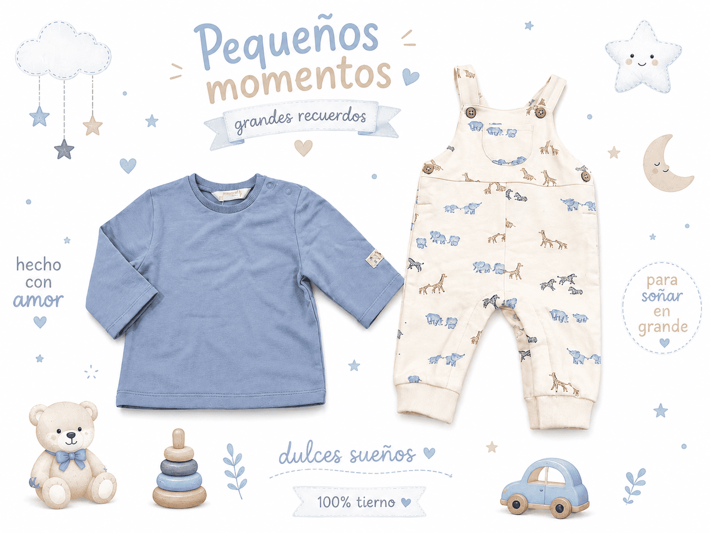 Conjunto camiseta con peto