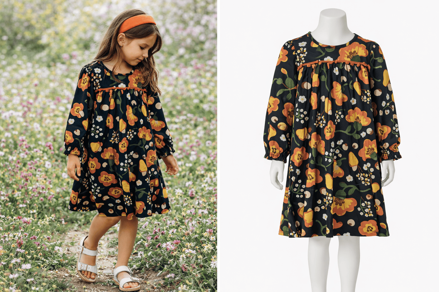 Vestido casual de flores