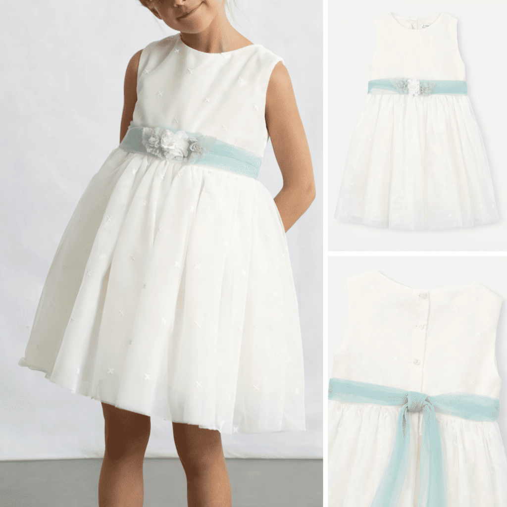 Vestido ceremonia tul bordado