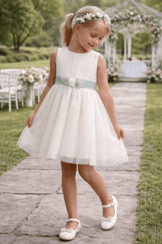 Vestido ceremonia tul bordado