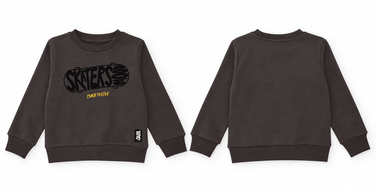 Sudadera de niño de felpa con estampado de tabla de skate
