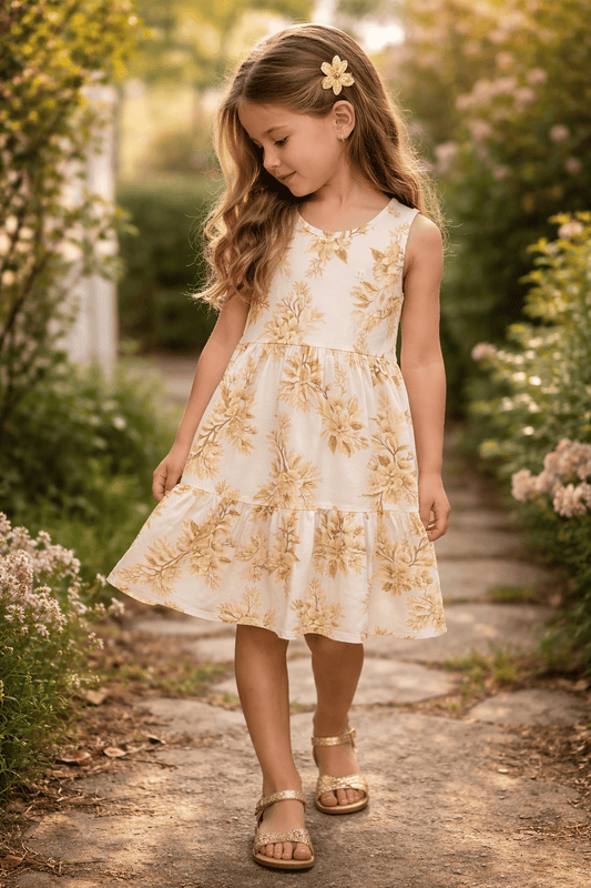 Vestido casual de algodón sin manga