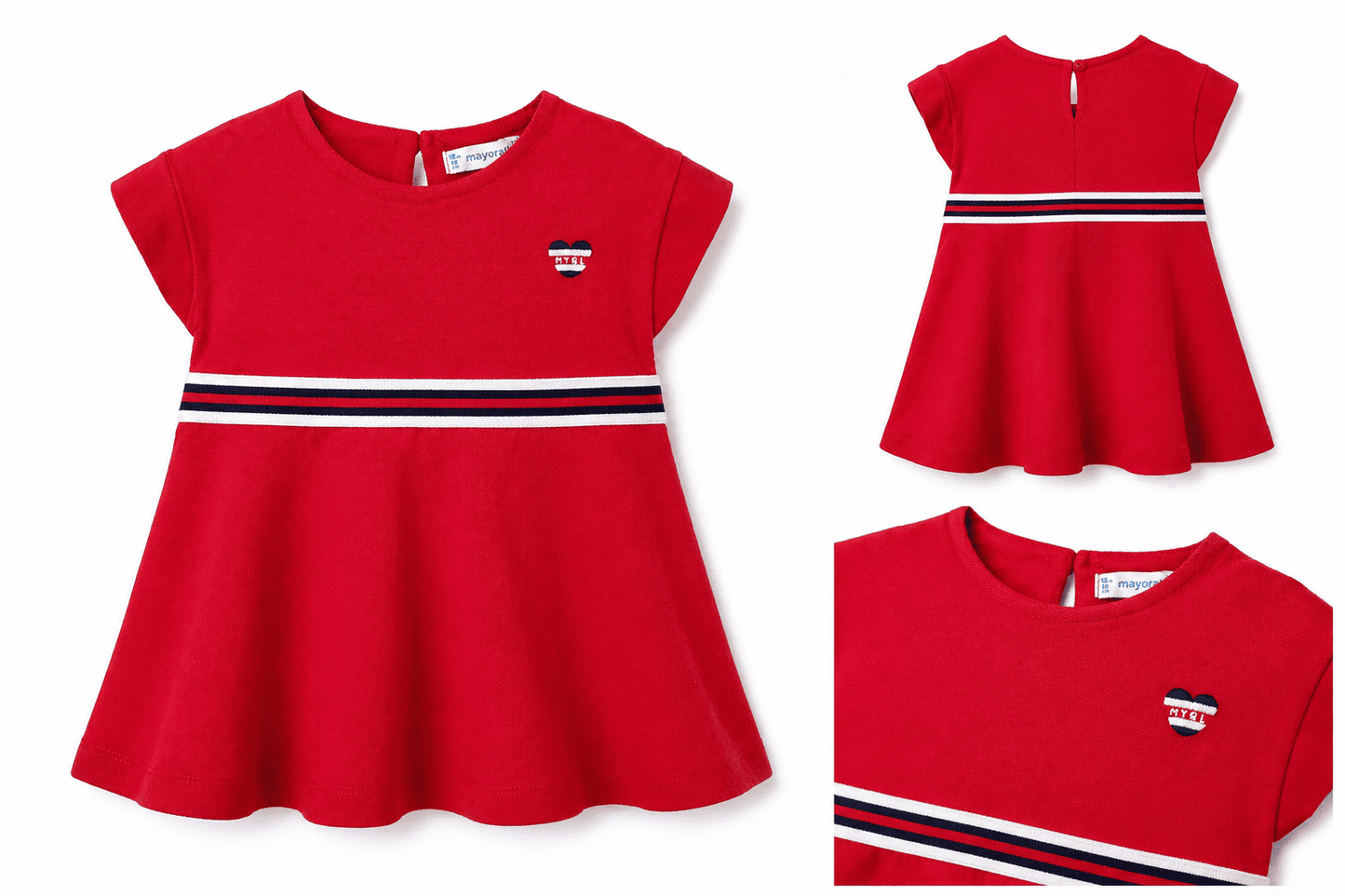Vestido casual manga corta