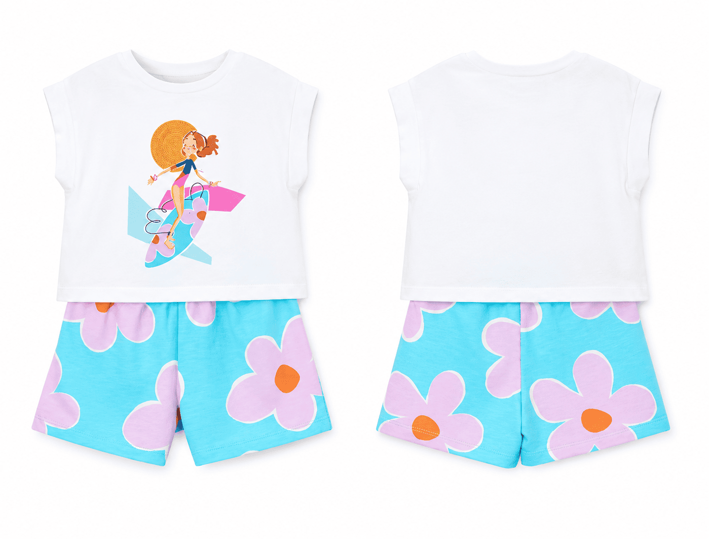 Conjunto camiseta con short 4-10 Años