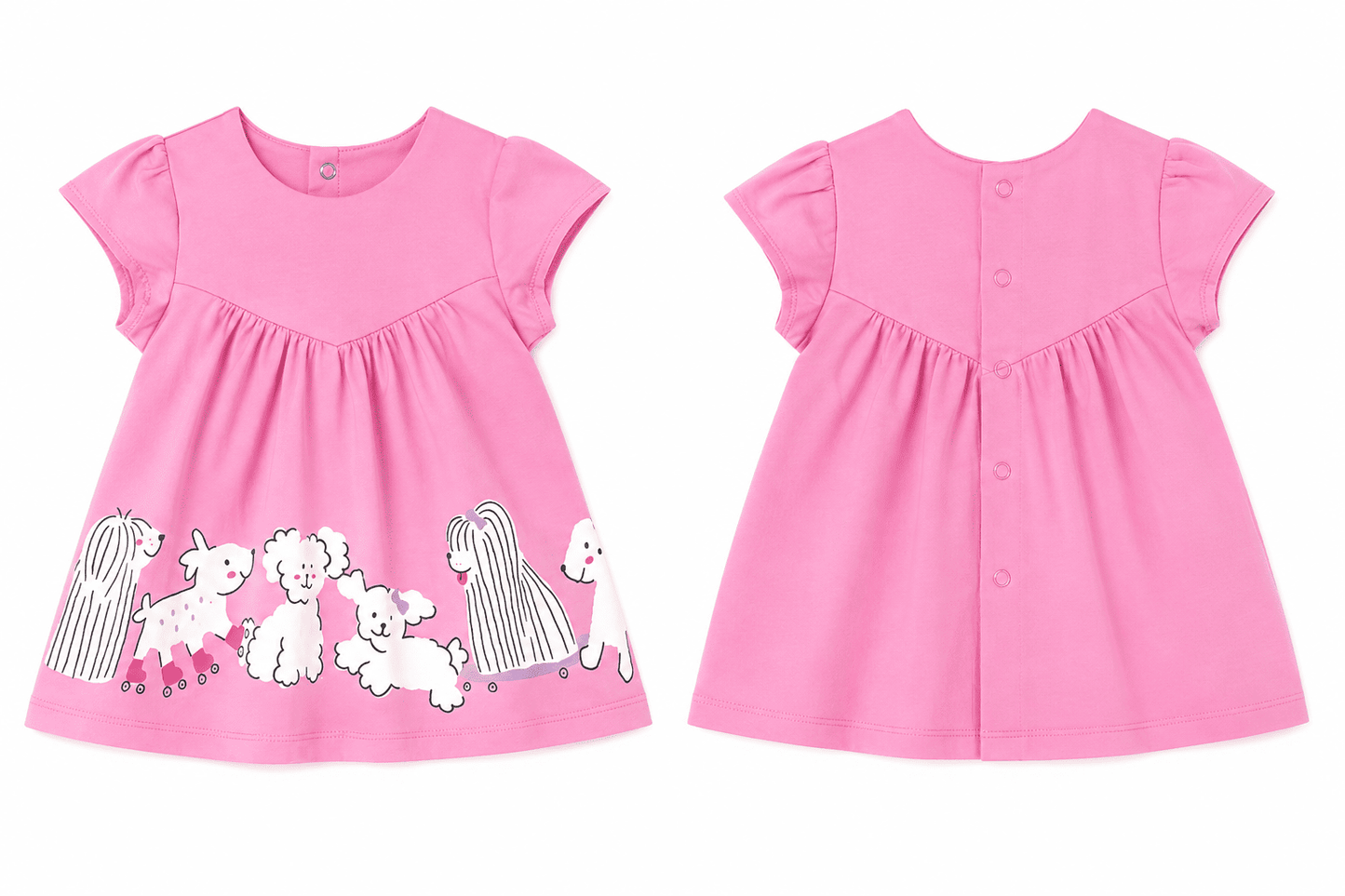 Vestido de algodón 2m-12 Meses