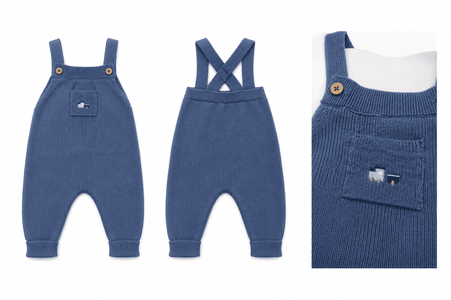 Conjunto de jersey y peto de tricotosa