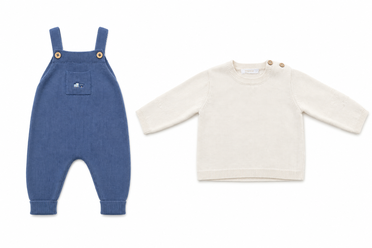 Conjunto de jersey y peto de tricotosa