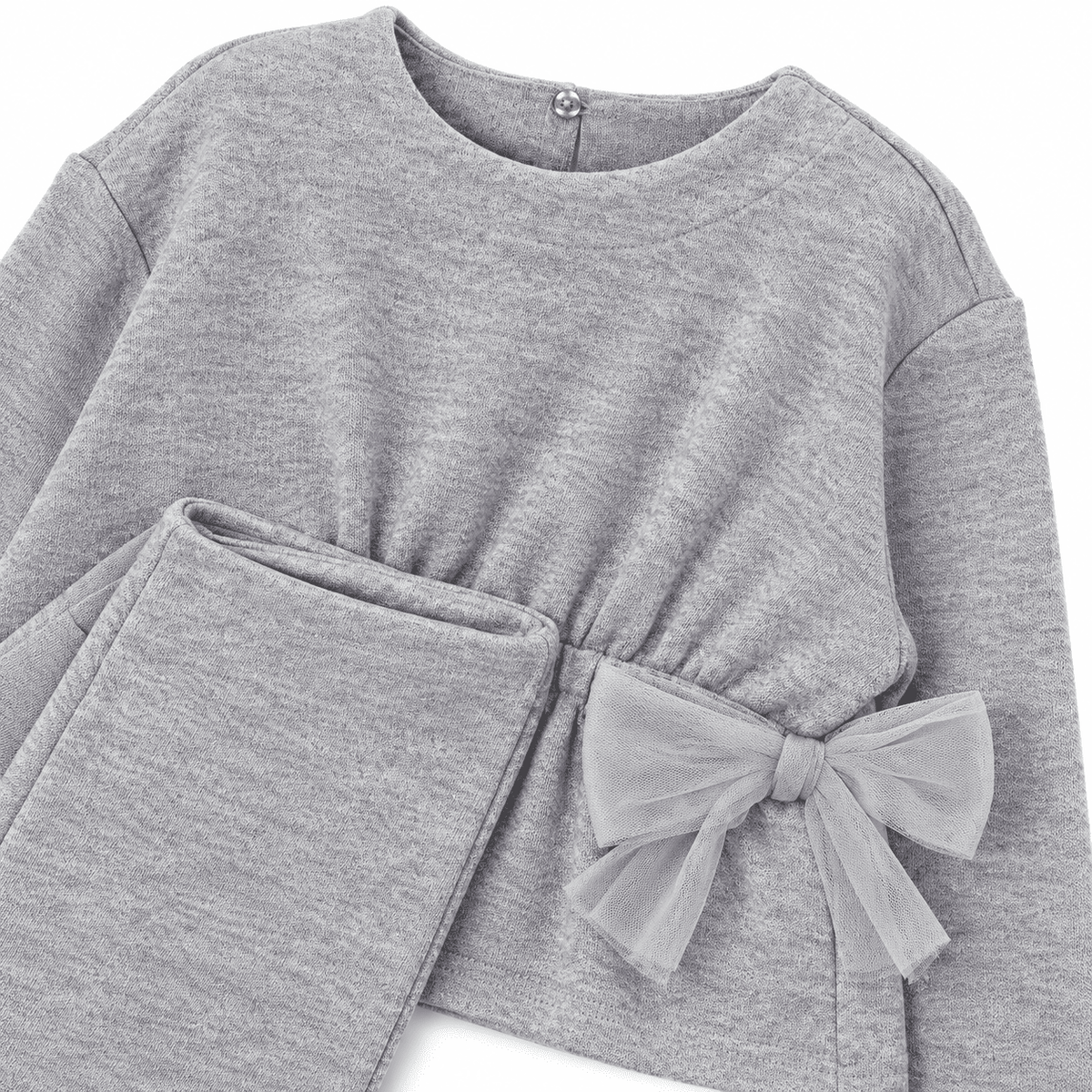 Conjunto pantalón y jersey lazos niña