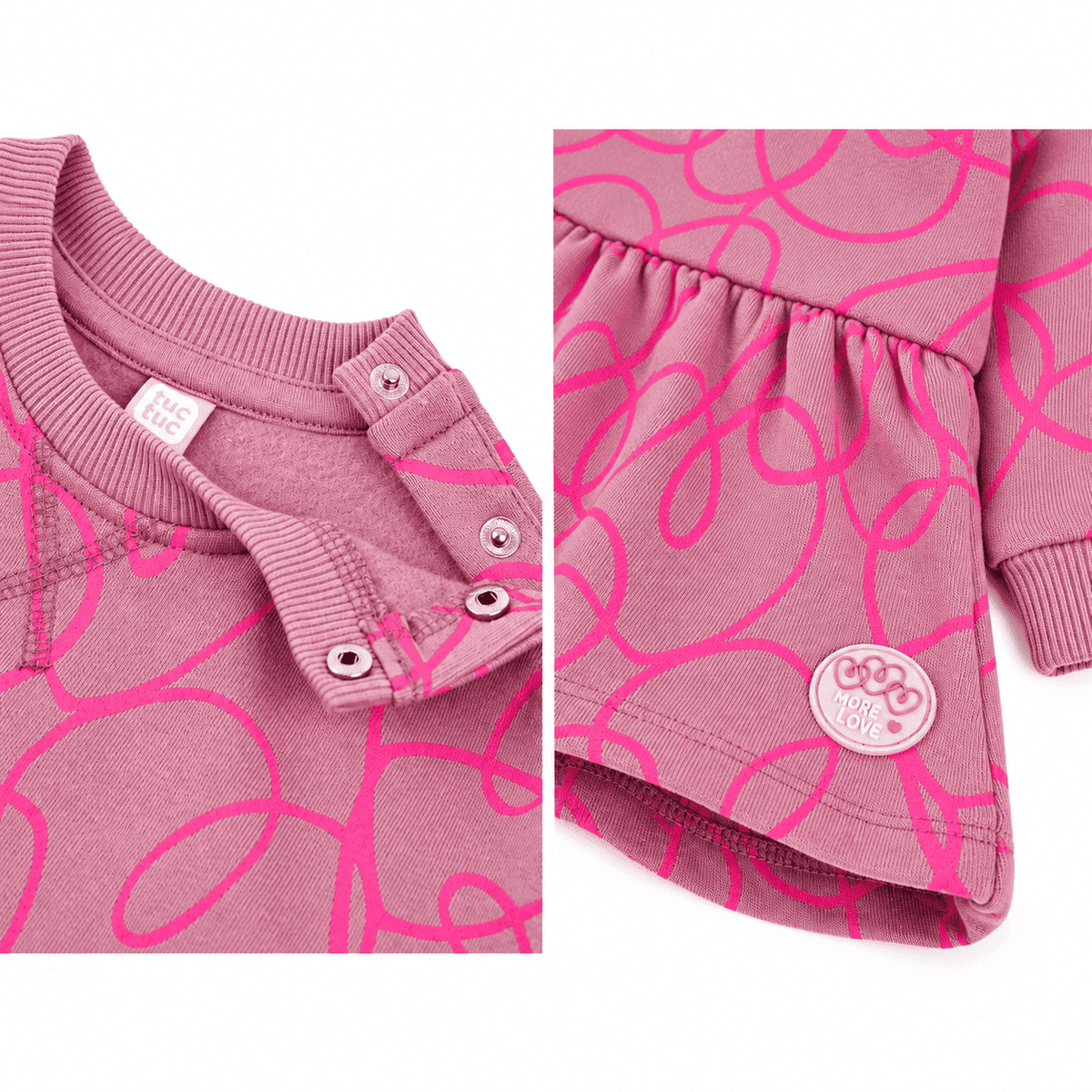 Vestido de niña de felpa