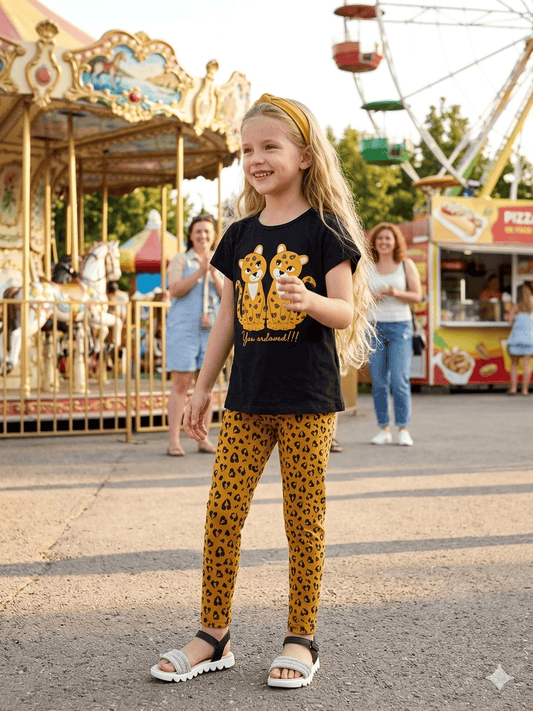 Conjunto camiseta con leggins 3-8 Años