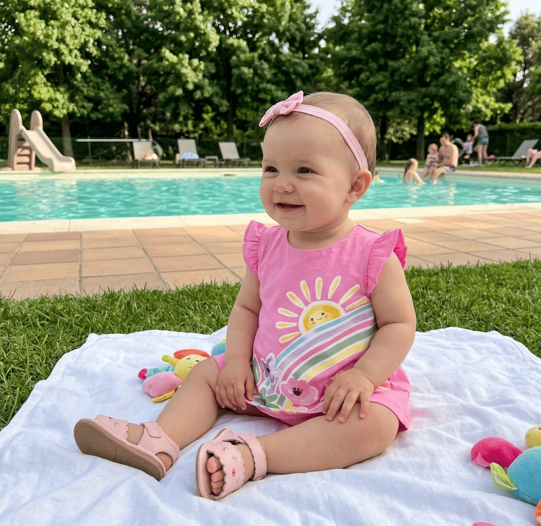 Vestido de algodón 1m - 12 meses