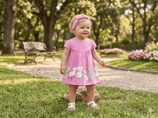 Vestido de algodón 2m-12 Meses