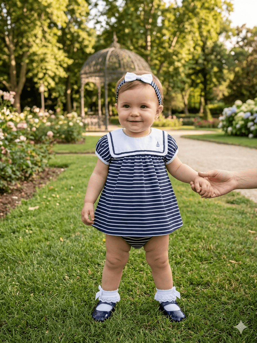 Vestido con braguita y diadema
