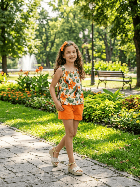 Conjunto blusa con short 6-14 Años